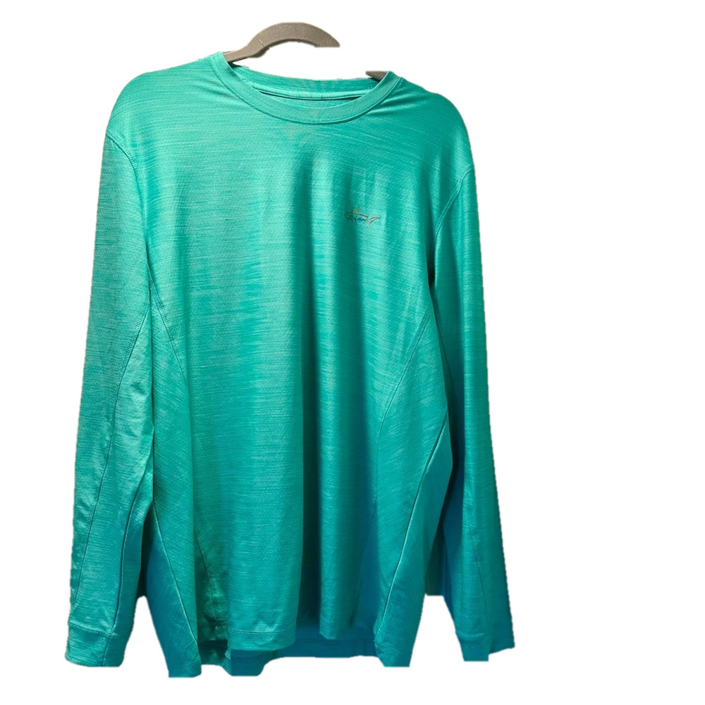 Men’s GREG NORMAN Green Long Sleeve Dryfit Shirt Medium